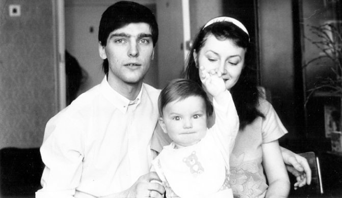 С женой Еленой и их сыном Владиком